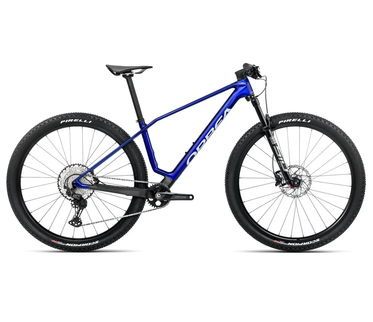 Orbea rower MTB ALMA M30 S Blue - Carbon View